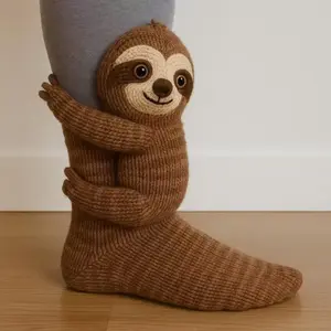 3D plush knitted animal socks, cute animal socks（gift）