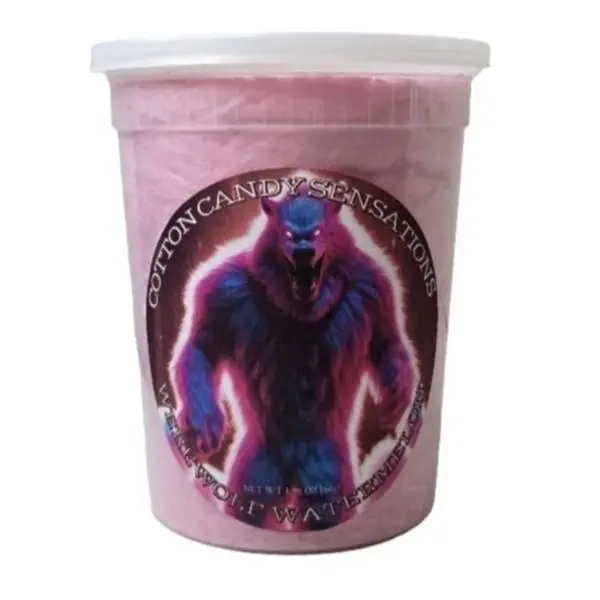 Halloween Series Werewolf Watermelon Gourmet Cotton Candy - Cotton Candy Sensations 200+ Flavors - Trick Or Treat Party Favor Snacks