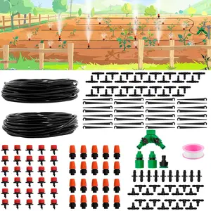 Drip irrigation system kit garden watering system automatic irrigation equipment for garden greenhouse patio lawn misting sprinkler efficient sprinkler system kit