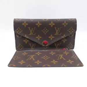 Pre-owned Louis Vuitton leather Small Leather Goods Monogram Josephine Wallet Fuchsia