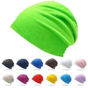 Lightweight Slouchy Beanie for Men Women, Casual Cotton Cap Hat for All Seasons Green Hat