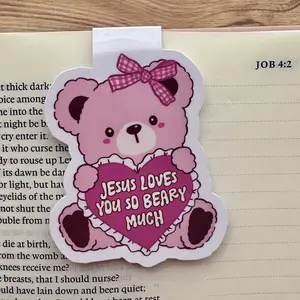 Jesus Loves You Beary Much Magnetic Bookmark