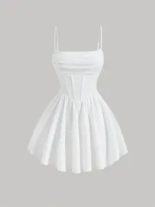Women's Elegant Spaghetti Strap Dress, Sleeveless Backless Design, Perfect for Parties & Special Occasions, Stylish Summer
