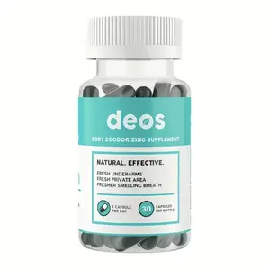 Body Deodorizer Natural Effective Fresh Underarms & Private Area Supplement 30 Capsules Per Bottle with Natural Ingredients