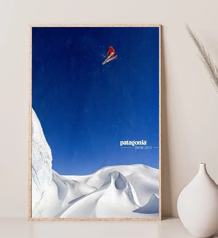 Patagonia Snow 2012 Extreme Ski Adventure Minimal Art Poster