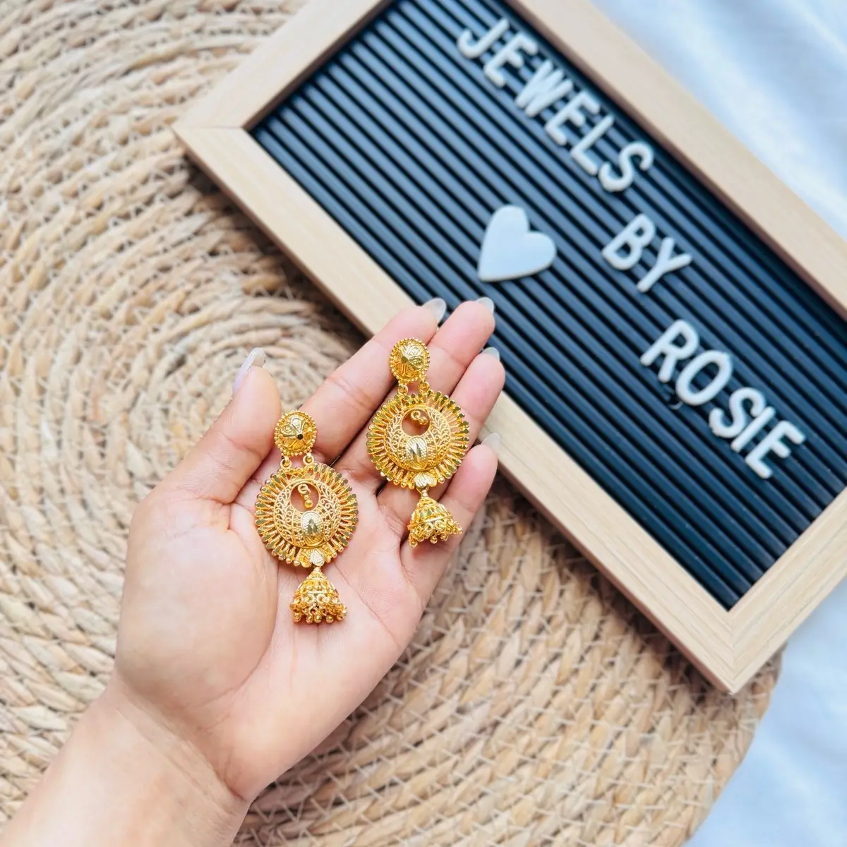 Gold plated jhumkana