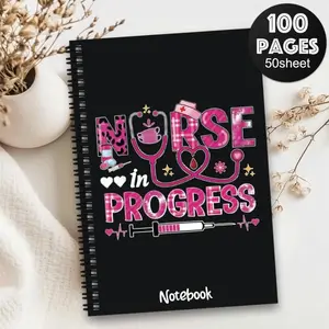 Aesthetic Nurse Spiral Notebook, Vintage Medical Student Office Planner, Nursing Gift, Personal Storage, Employment Care Supplies, A5 Size
