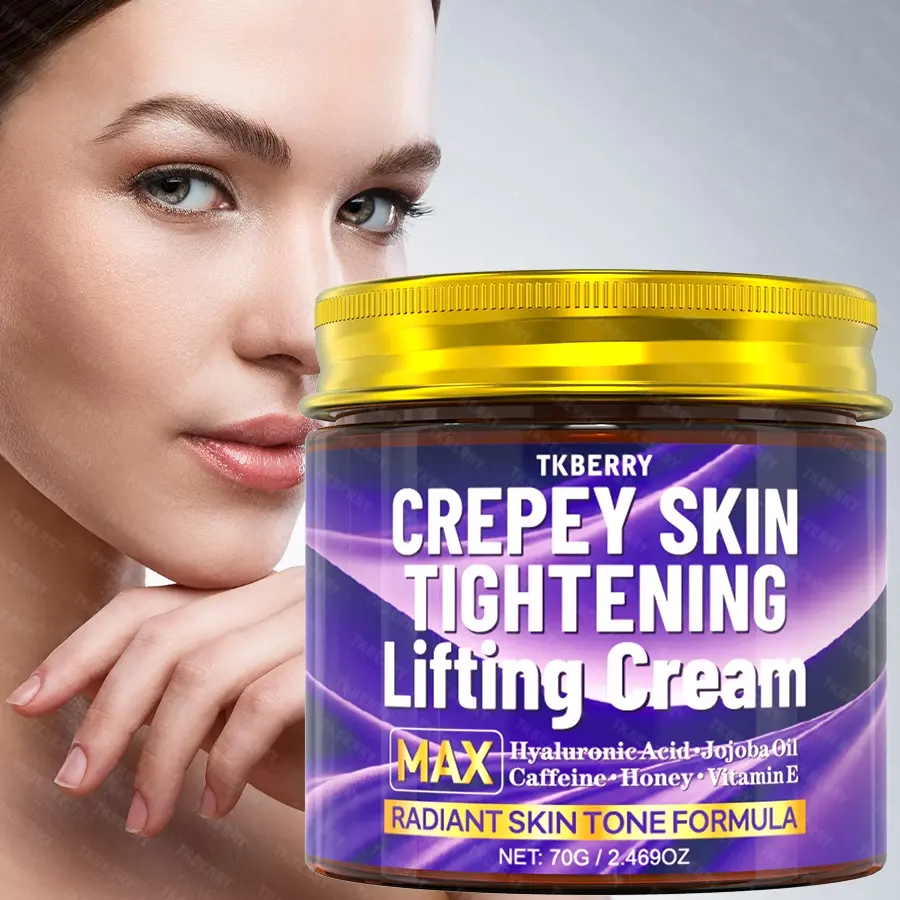 70g Crepey Skin Cream, Body Tightenin Massage Cream with Hyaluronic Acid,Caffeine And Jojoba Oil, Body Smoothing Cream for Softens Crepey Skin, Body Lifting Cream for Deeply Hydrating, Ultra Smoothing Cream for Body,Suitable for day and night skincare use