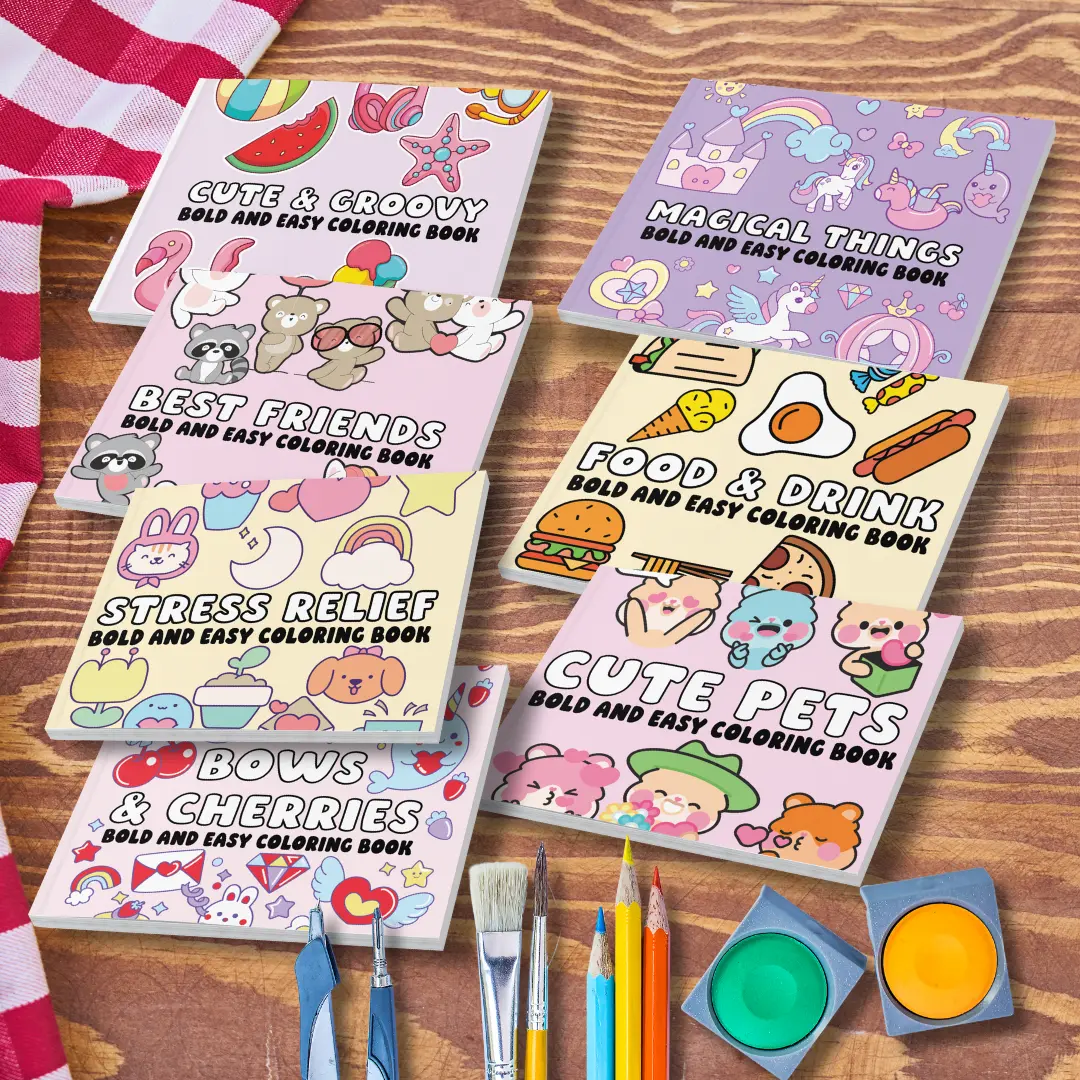 Cute Engaging Coloring Books for Stress Relief, Children's Books Suitable for Kids and Adults, Childrens Books