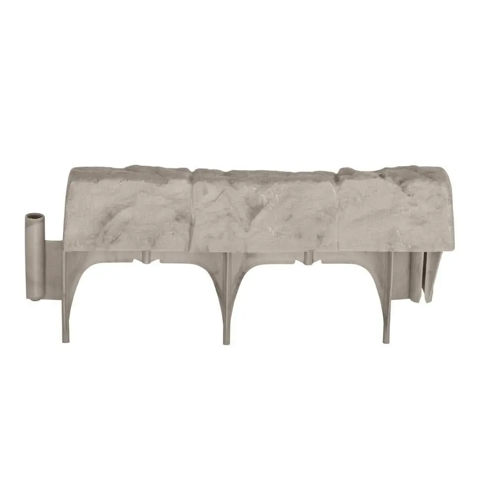Border Stone 10 ft. (12 in. Sections) Plastic Border Edging - Versatile Edging for Various Design Needs