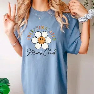 Overestimated Moms Club Graphic Tee Tops