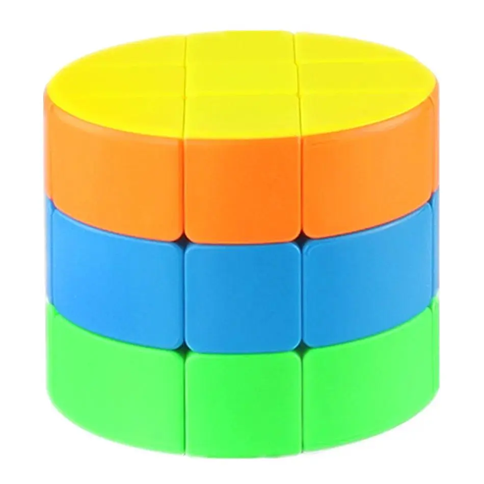Fanxin 3x3 Cylindrical Magic Cube Special Shaped Stickerless Magic Cube 3x3x3 twisted Magic Cube Puzzle Cubo Magico Toy Gifts