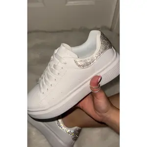 Mia Embellished Sneaker - White