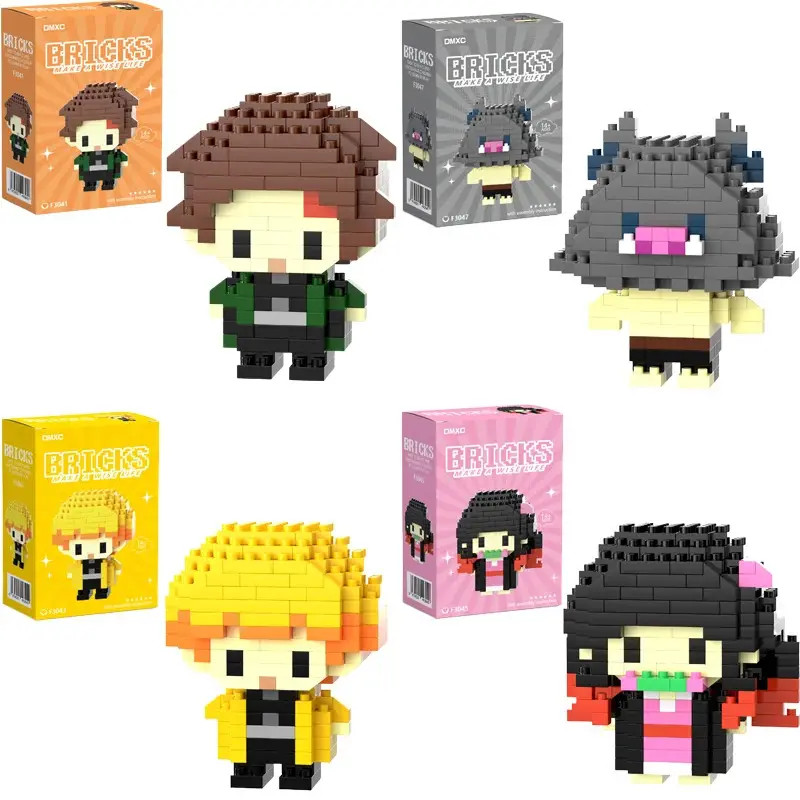 Deman Slayar Lega Kimetsu no Yaiba Building Blocks Set, Japanese Anime & Manga Tomioka Giyuu/Kamado Tanjirou Figures, Classic Building Toys for Kids