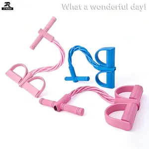 Z-ROGO Multifunction Pedal Resistance Band | Portable Foot Pedal Exerciser for Full-Body Home Workout, Stretching, Fitness Training & Abdominal Exercise | Adjustable & Durable Elastic Sport Band