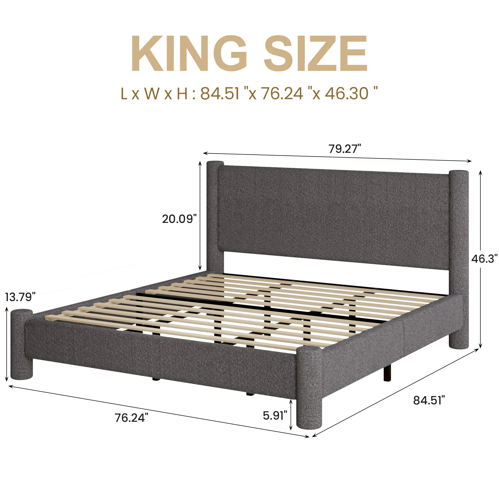 King Size Dark Grey