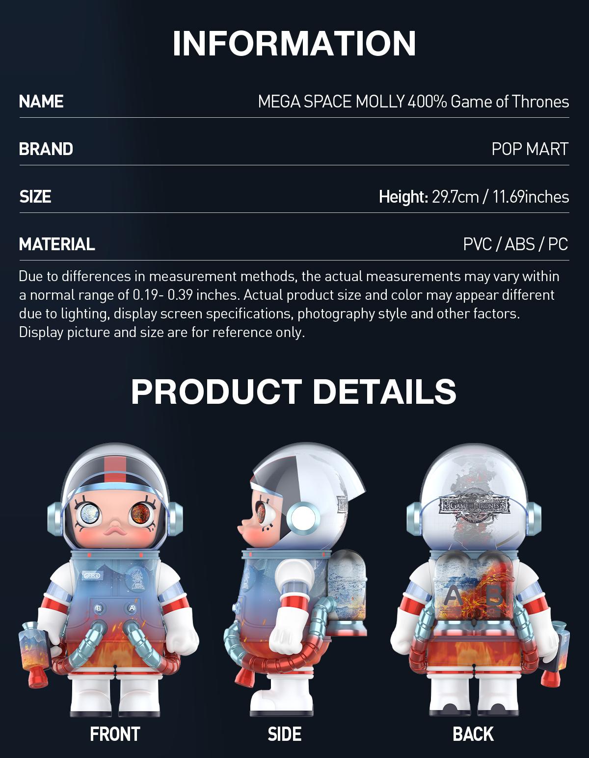 POP MART MEGA SPACE MOLLY 400% Game of Thrones