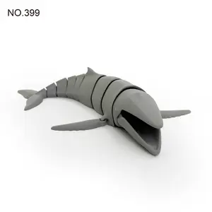 3D Printed Humpback Whale Model, Realistic Multi Jointed Ocean Animal Toy, Jointly Moveable Figure, Decorative Plaything