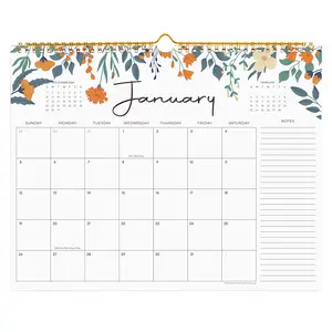 Cabbrix Summer Trace Wall Calendar, 18 Months Calendar Runs From January 2026 - June 2027, 15" x 12", Twin-Wire Binding, Hanging Hook