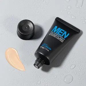 40g Men All-in-one Tone up Lazy Cream, 1 Count Quick Convenience Face BB Cream, Oil Control Moisturizing Brighten Skin Liquid Foundation, Makeup Primer For Men