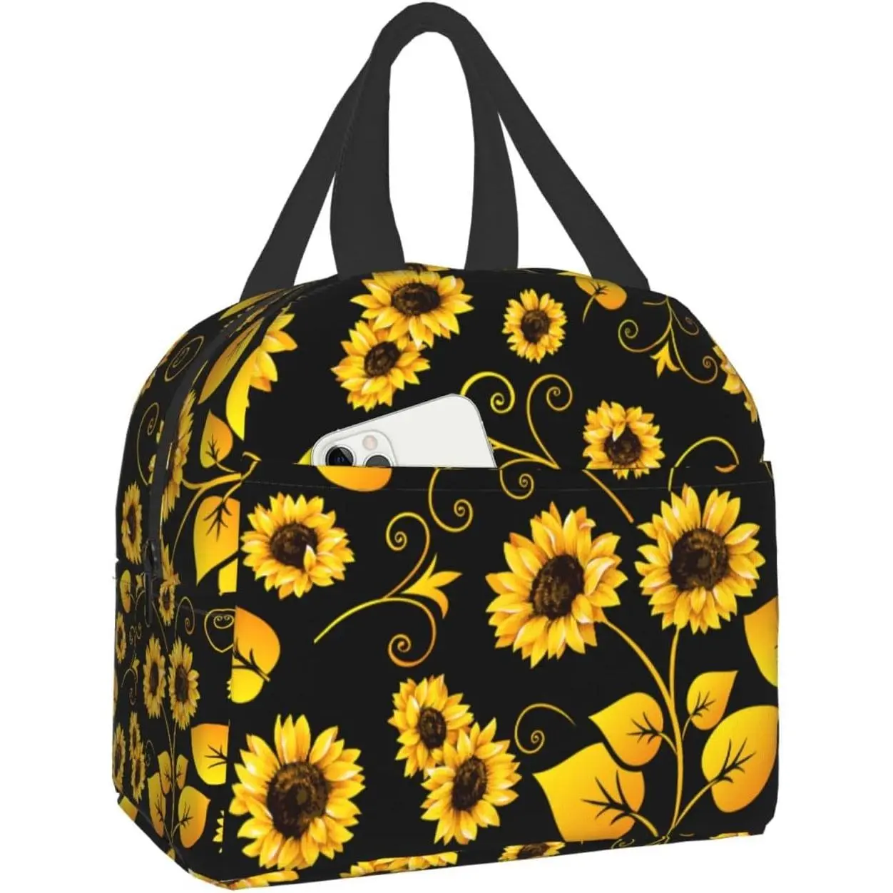 Sunflower Lunch Bag For Women Men Insulated Lunch Box Washable Lunch Container Cooler Tote Bag  Lunch Box Lightweight Meal Prep Box For Office Work Picnic Beach