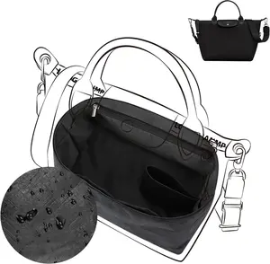 DGAZ Lightweight Purse Organizer Insert for Longchamp-Le Pliage Energy Series Bag,silk and DupontPaper handbag inner for Luxury Bag