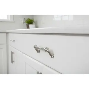 Baldwin 4" CTC Couture Cabinet Pull - Satin Nickel Finish (Estate Collection)