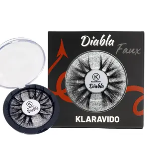 DIABLA High-Quality Synthetic Fiber Lashes Dramatic & Wispy Look Cruelty-Free Lightweight & Comfortable Reusable up to 12 Times. Includes Compact Case for Easy Storage Perfect for Everyday Eyelashes Makeup