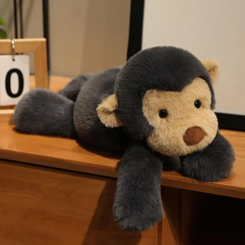 40CM Kawaii Cartoon Simulation Anime Cute Monkey Stuffed Animal Plush Toy Doll Children's Monkey Handmade Doll Festival Gift, Huggable Cuddly Toy Pillow, Comfort Sleeping Companion, Soft PP Cotton Filling, Adorable Room Decor Plushie