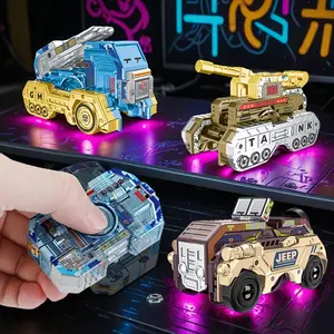 2pcs Creative Transforming Missile Car Robot Fidget Spinner, a Sensory Relaxation Finger Spinner for Teenagers, Suitable for Various Holiday Party Gifts, Prizes, Office Stress Relief Toys, Halloween, Christmas, And Thanksgiving Gifts.
