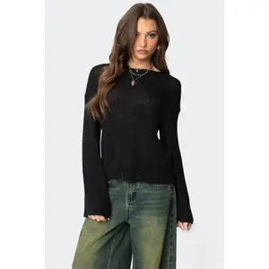 Drop Shoulder Light Knit Sweater Drop Shoulder Light Knit Sweater
