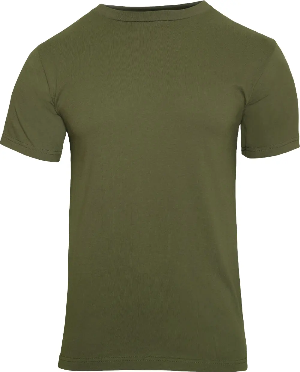 Men's Olive Drab Military GI Type Short Sleeve T-Shirt - 100% Cotton Breathable Top, Versatile Shortsleeve Tshirt for Layers, Casual, Menswear, Plain, Crew Neck, Lightweight, Round Neck