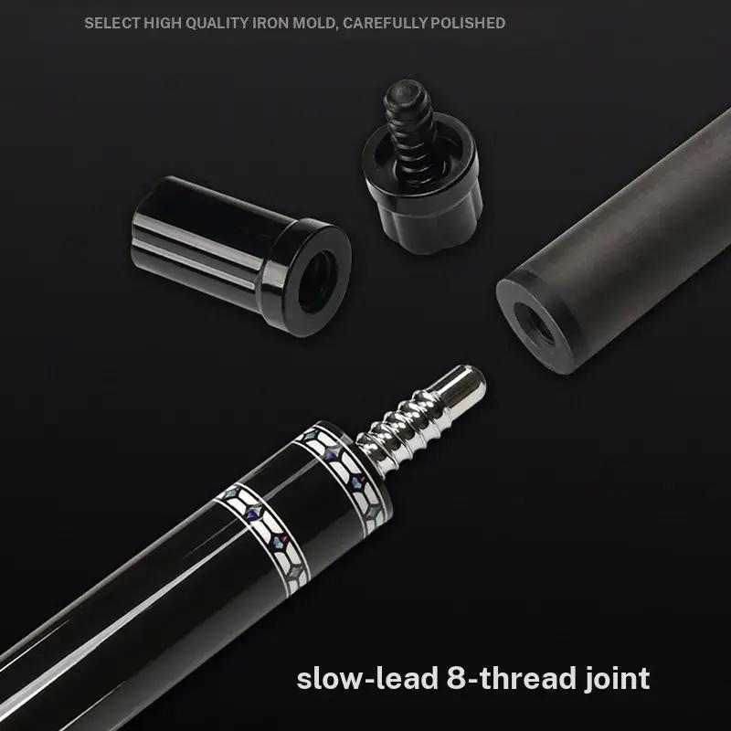 JIAN YING New Carbon Fiber 1/2 Billiard Cue 58 inch 11.5/12.5mm Tip Strong Stability High Performance Pool Cue with Case Tip Gloves Towel Chalk Extended Handle