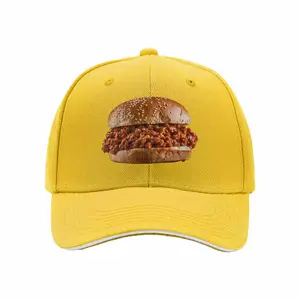 Delicious meat - filled burger with sesame bun Unisex Adjustable outdoor sports hat Men's and women's casual sports outdoor sandwich baseball cap