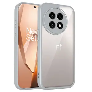 Oneplus 13r Cph2645 Cph2647 Case, Shockproof Silicone Bumper, Air Cushion, Clear Matte Back Cover, Hard Phone Case for Oneplus13r 5g