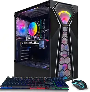 STGAubron Gaming PC Desktop Computer, Intel Core i5-9400F up to 4.1G, Radeon RX 580 16G, 16GB DDR4, 512GB SSD, WiFi, BT 5.0, RGB Fan x4, Windows 11 Home