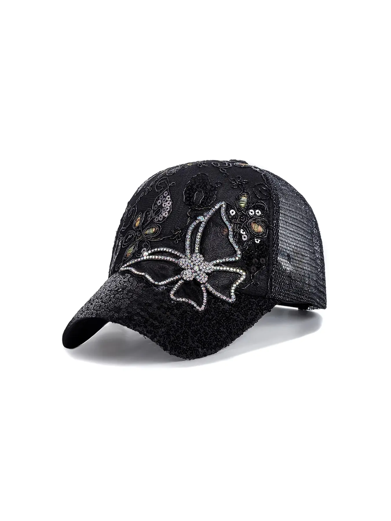 Unisex Butterfly Decoration Baseball Cap, Adjustable Snapback Cap Sun Protection Casual Trendy Hat for Spring & Fall Travel Beach Vacation Fashion Hats