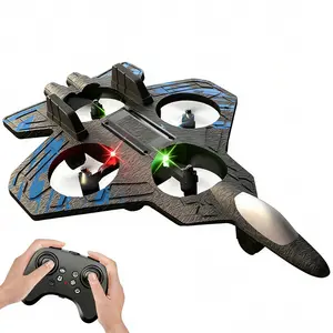 Remote Control Jet Airplane Toy with 360° Flip Feature and Light Function Outdoor Adventure Flight Toy for Kids Rc Airplane Trainer