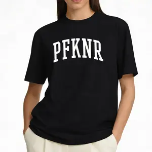 PFKNR Funny Meme Varsity Font Bold Typography Graphic T-Shirt