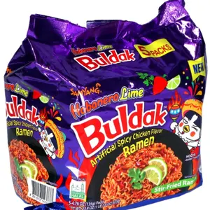 Samyang Habanero Lime Flavor Buldak Ramen Pack of 5