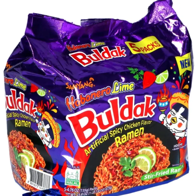 Samyang Habanero Lime Flavor Buldak Ramen Pack of 5