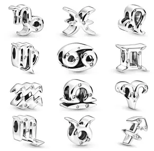 925 Sterling Silver Zodiac Charm for Bracelet – Astrology Horoscope Sign Charm