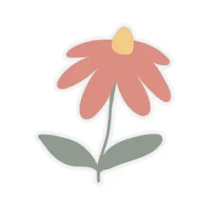 Minimal Floral Daisy Sticker | Kiss-Cut Sticker