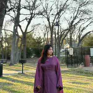 Women's Solid Color Round Neck Kaftan, Modest Fashion Long Sleeve Maxi Dress for Daily Wear, Women's Islamic Clothing for All Seasons