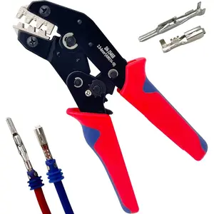 Crimping pliers, a ratchet-type crimping tool for open-end terminal connectors, electrical crimping tool, suitable for 14-10 AWG crimping