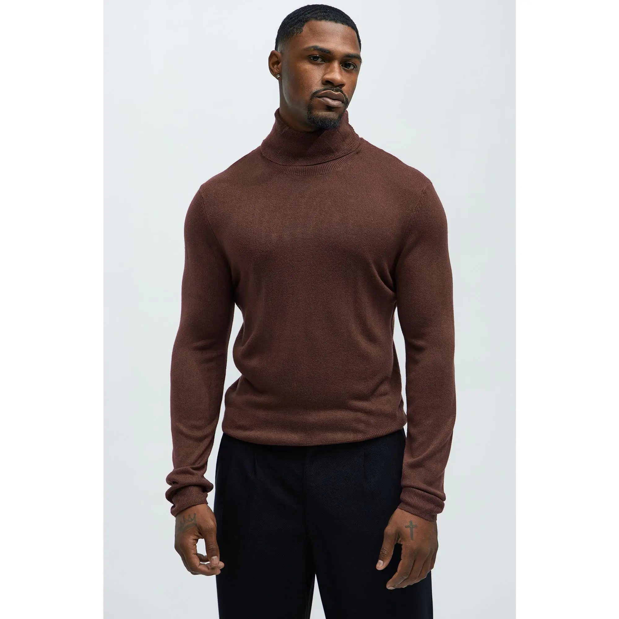 DeAngelo Turtleneck Sweater - Chocolate