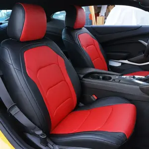 For CHEVY CAMARO 2016-2024 , IGGEE Premium Leatherette, 2 Front seats, Original fit