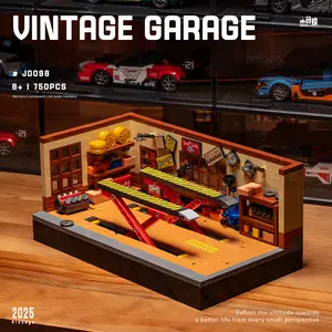 Vintage Garage + Lift Set Building Blocks Detailed Nostalgic Tribute | Professional-Level Assembly Fun Retro Car Enthusiasts Delight!This car repair shop building set is truly my dream come true!