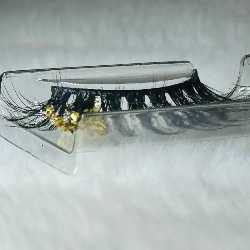 Gold Lashes - Premium Eyelashes for Makeup Application, Natural Color with Gold Accents girl beginner