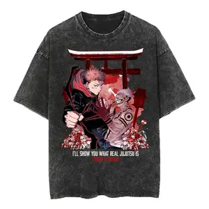 Itadori Yuji x Sukuna Vintage Acid Wash Tee | Jujutsu Kaisen Streetwear